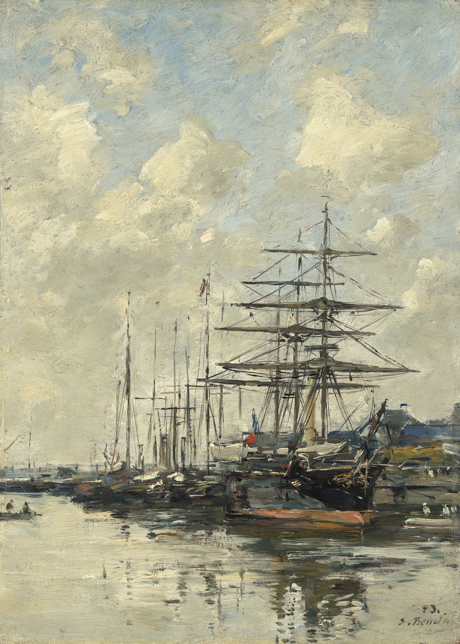 Deauville, a bacia do barco, 1887 de Eugene Louis Boudin