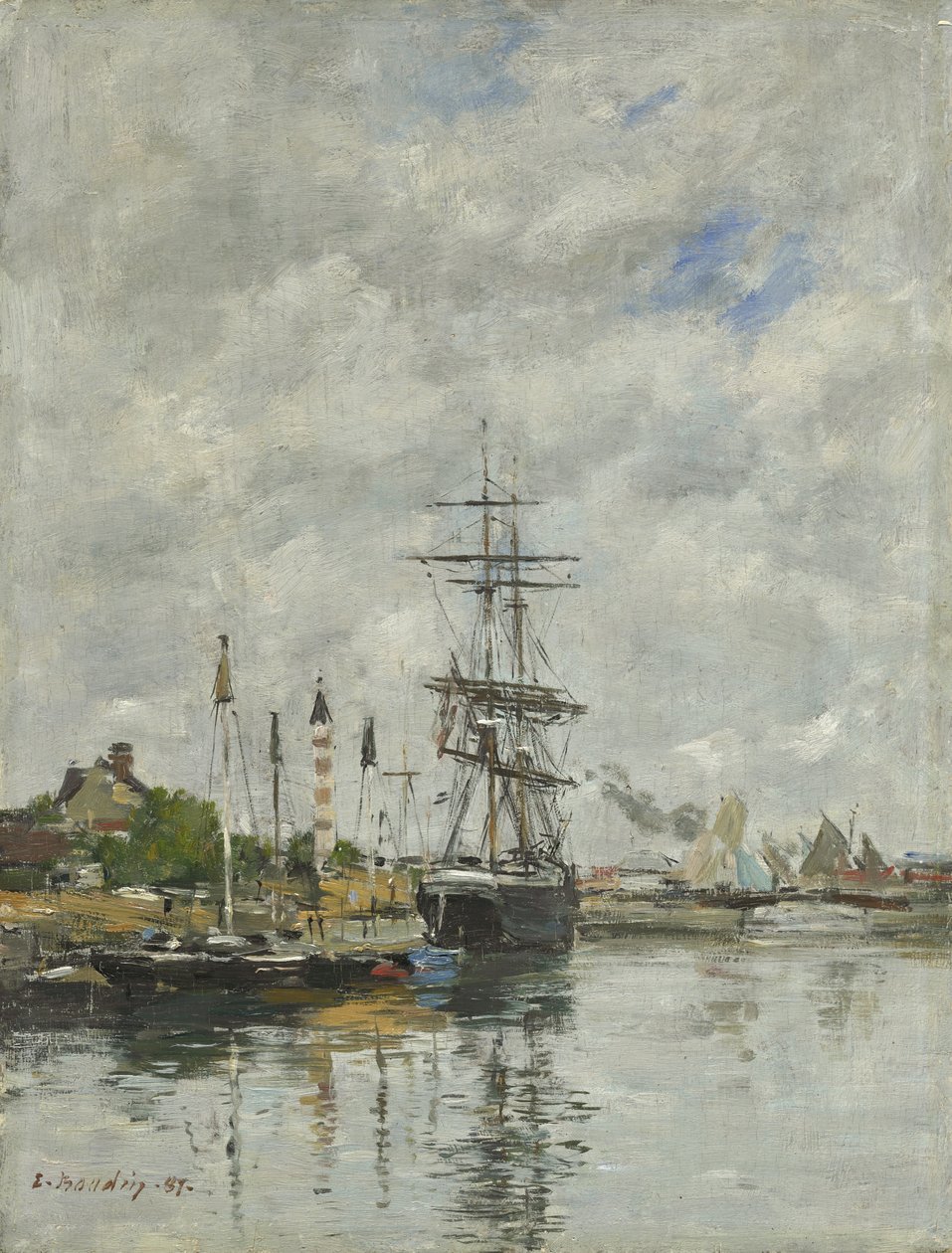 Deauville, a bacia do barco, 1887 de Eugene Louis Boudin