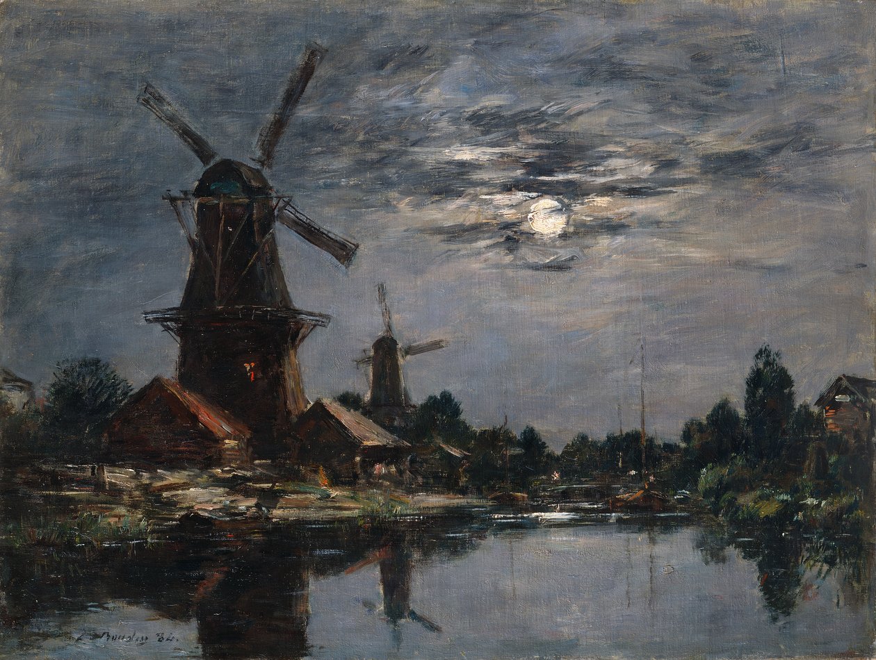 Moinhos de vento holandeses de Eugene Louis Boudin