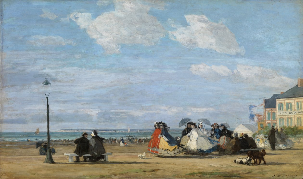 A Imperatriz Eugénia (1826-1920) em Trouville de Eugene Louis Boudin