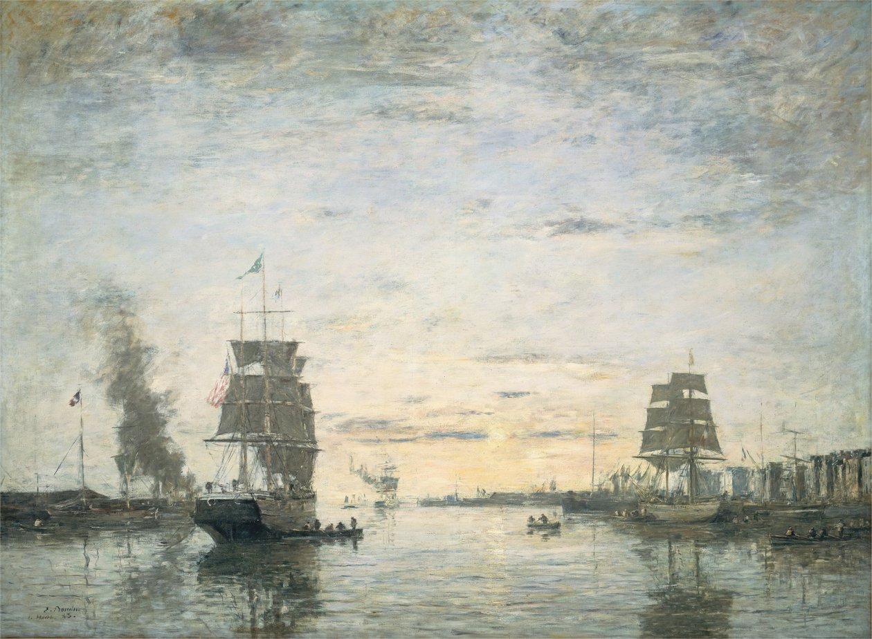 Entrada do porto, Le Havre, 1883. de Eugene Louis Boudin