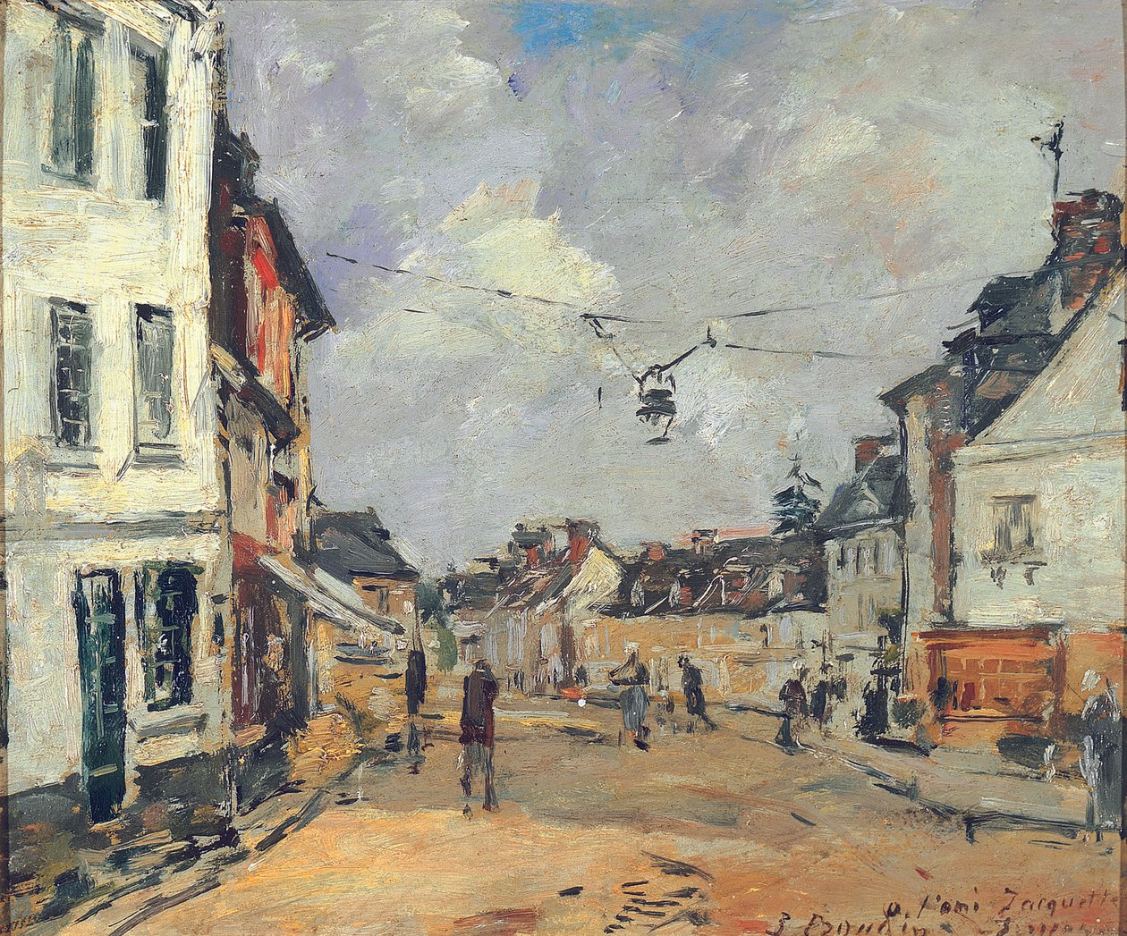 Fervaques, Rue Principale, c.1877-81 de Eugene Louis Boudin