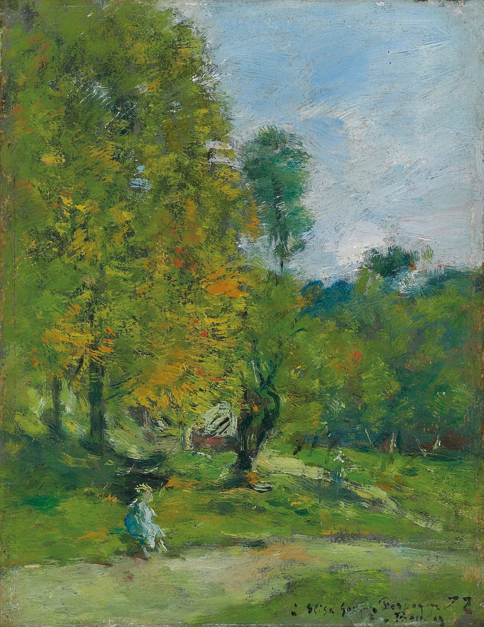 Jardim em Fervaques, 1872 de Eugene Louis Boudin