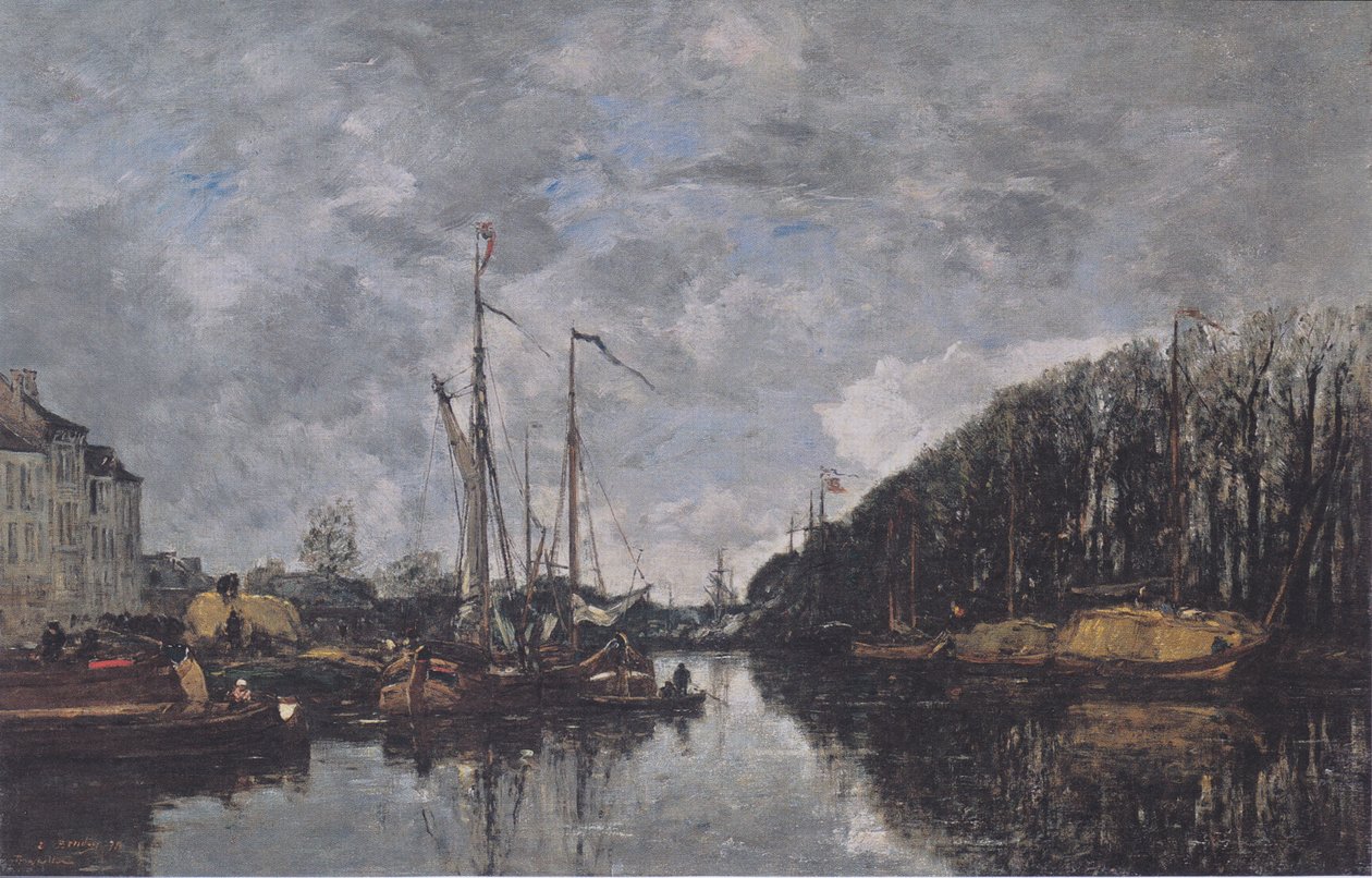 Canal na Allèe Verte em Bruxelas de Eugene Louis Boudin