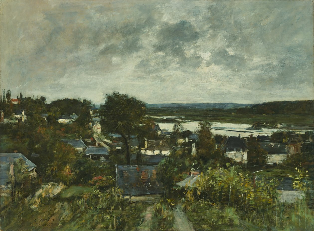 La Touques perto de Deauville, 1883. de Eugene Louis Boudin