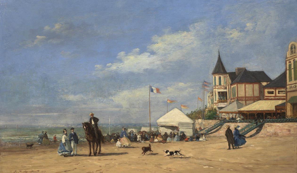 Praia de Trouville de Eugene Louis Boudin