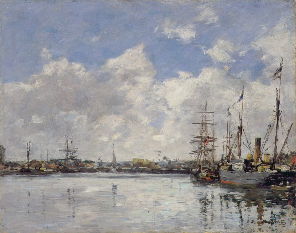 Le Havre, o porto, 1884 de Eugene Louis Boudin