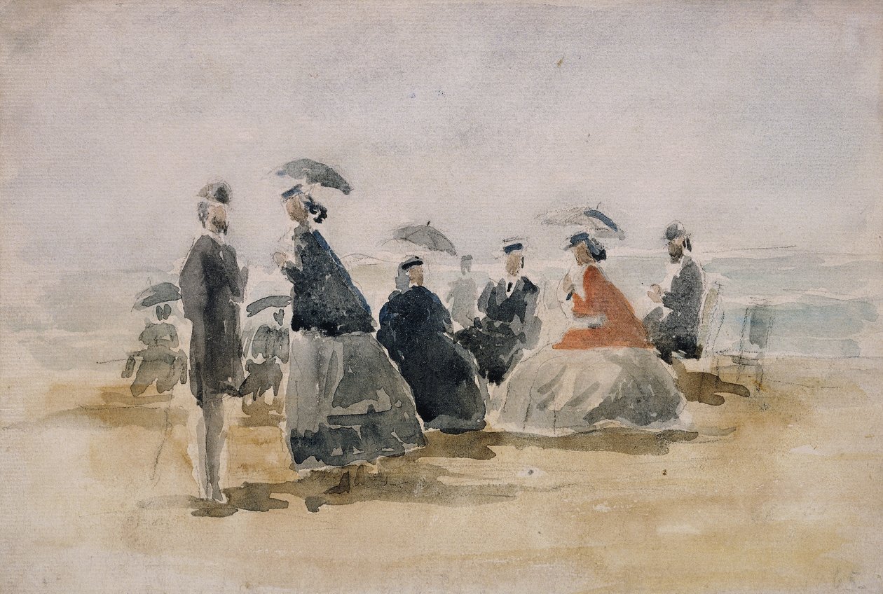 Les Crinolines, 1865 de Eugene Louis Boudin