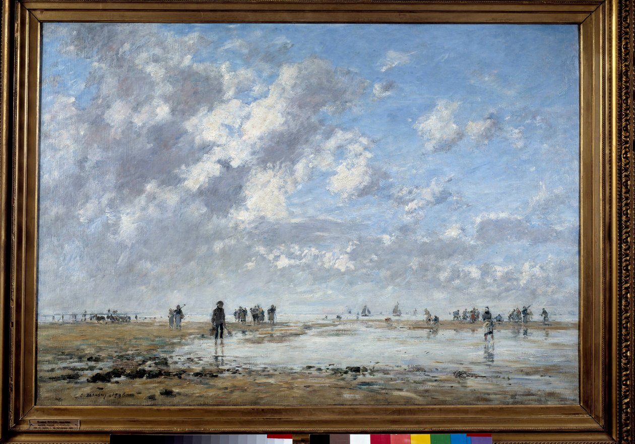 Maree basse à Etaples Painting de Eugene Louis Boudin (1824-1898) de Eugene Louis Boudin