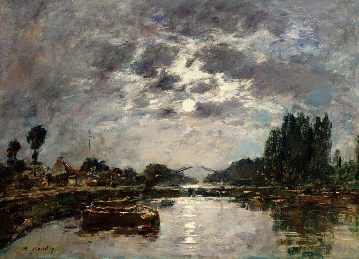 Luar, Canal de São Valery, 1891 de Eugene Louis Boudin