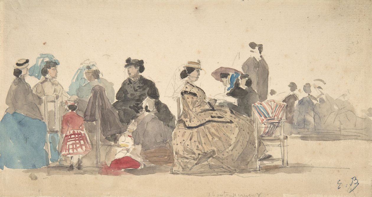 Na Praia, 1865. de Eugene Louis Boudin
