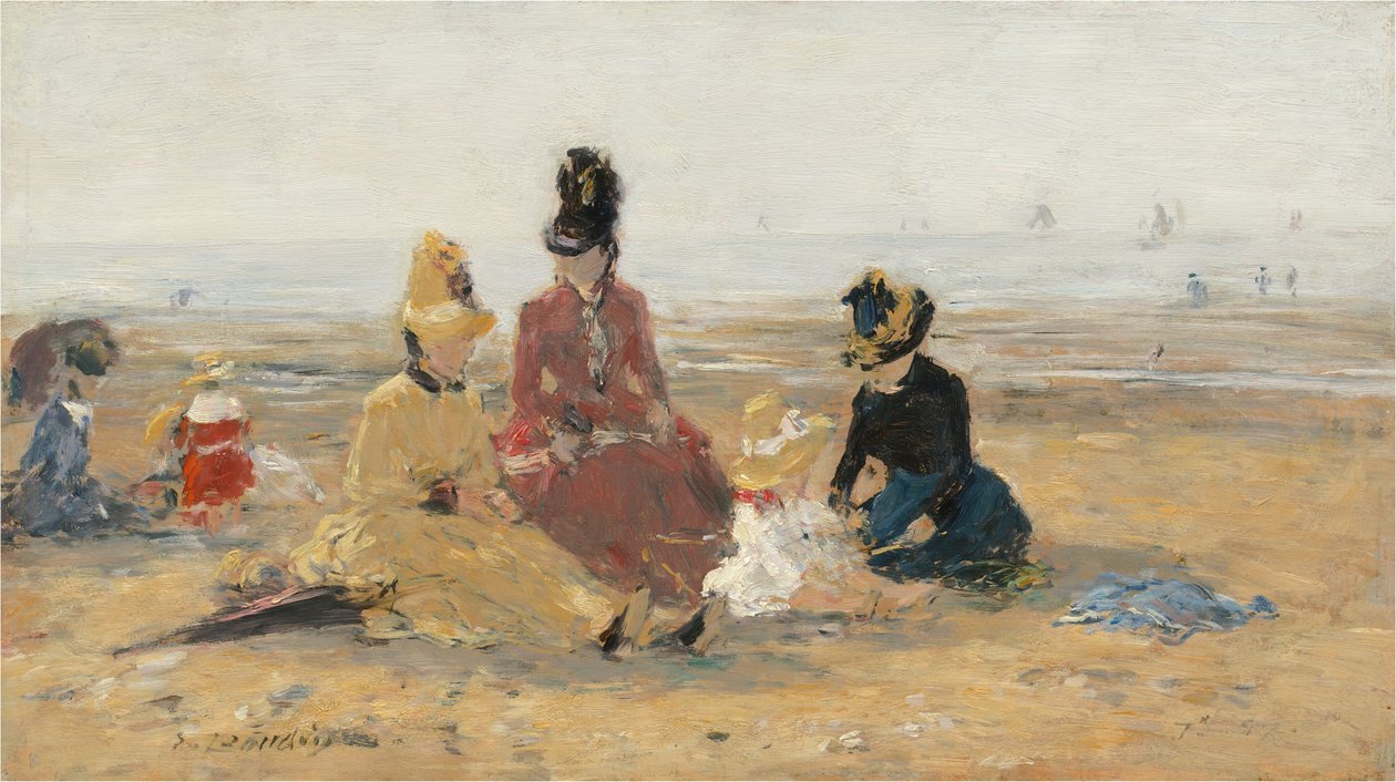 Na Praia, Trouville, 1887. de Eugene Louis Boudin