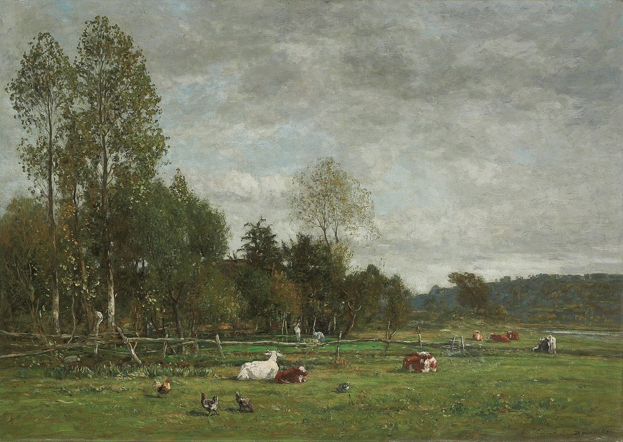 Pasto em Honfleur, 1864 de Eugene Louis Boudin