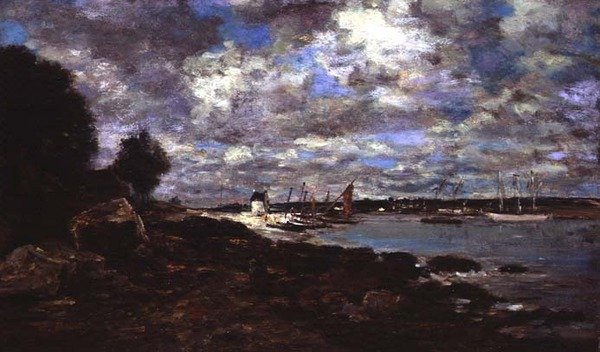 Plougastel-Daoulas (óleo sobre tela) de Eugene Louis Boudin
