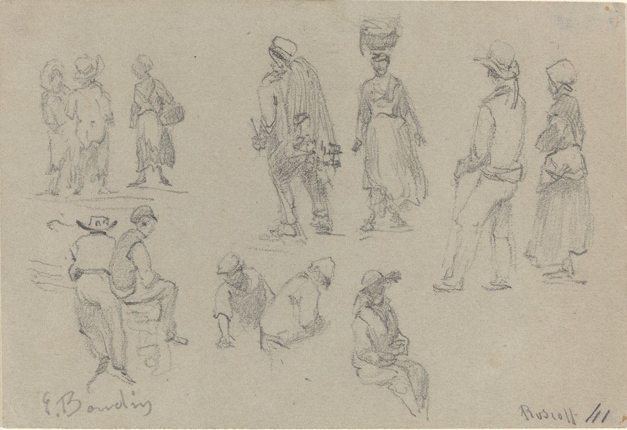 Figuras Provinciais, finais do século XIX. de Eugene Louis Boudin