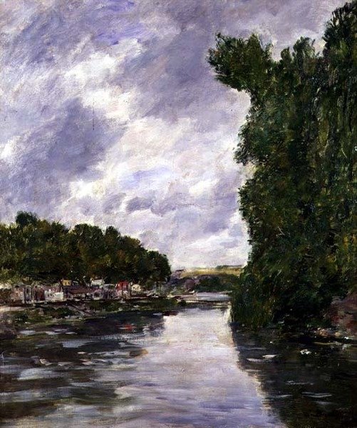 Rio perto de Abbeville de Eugene Louis Boudin