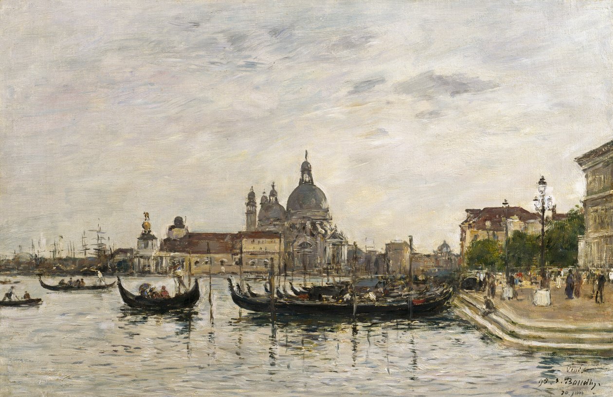 Santa Maria della Salute e a Dogana, Veneza de Eugene Louis Boudin