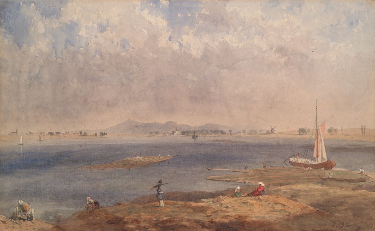 Marinha na Bretanha de Eugene Louis Boudin