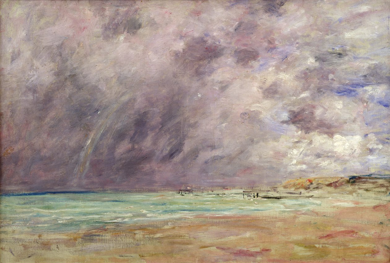 Céus tempestuosos sobre o estuário em Le Havre, c.1892-96 de Eugene Louis Boudin