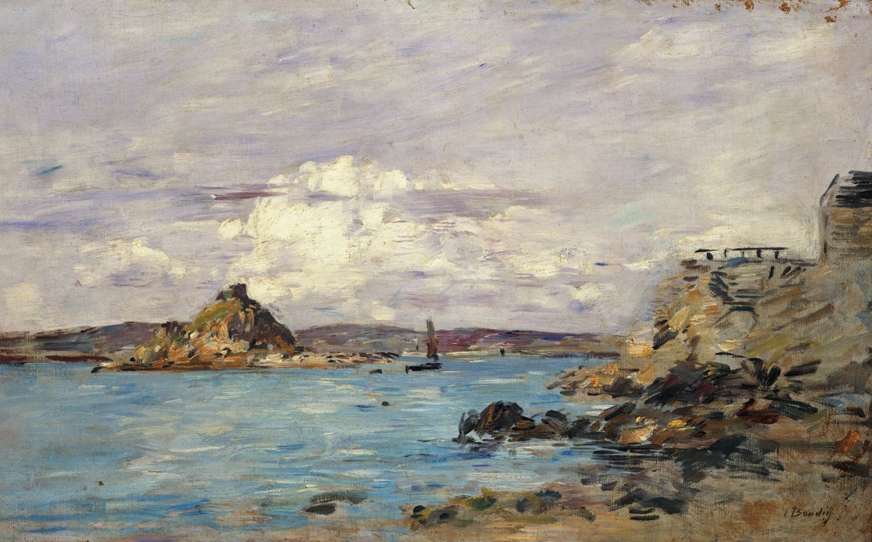 Estudo para "A Baía de Douarnenez", c.1895-97 de Eugene Louis Boudin