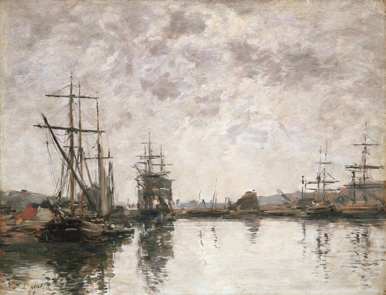 A Bacia de Deauville, 1890 de Eugene Louis Boudin