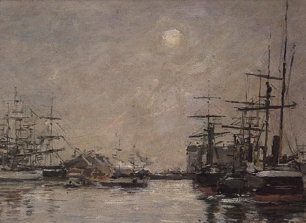 A Bacia do Barre, Le Havre de Eugene Louis Boudin