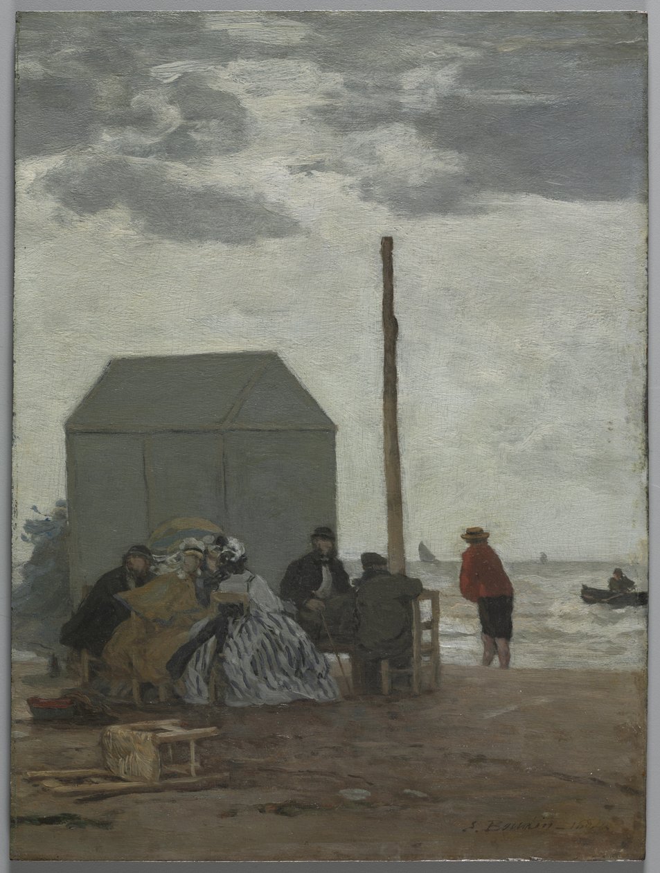 A praia de Deauville de Eugene Louis Boudin