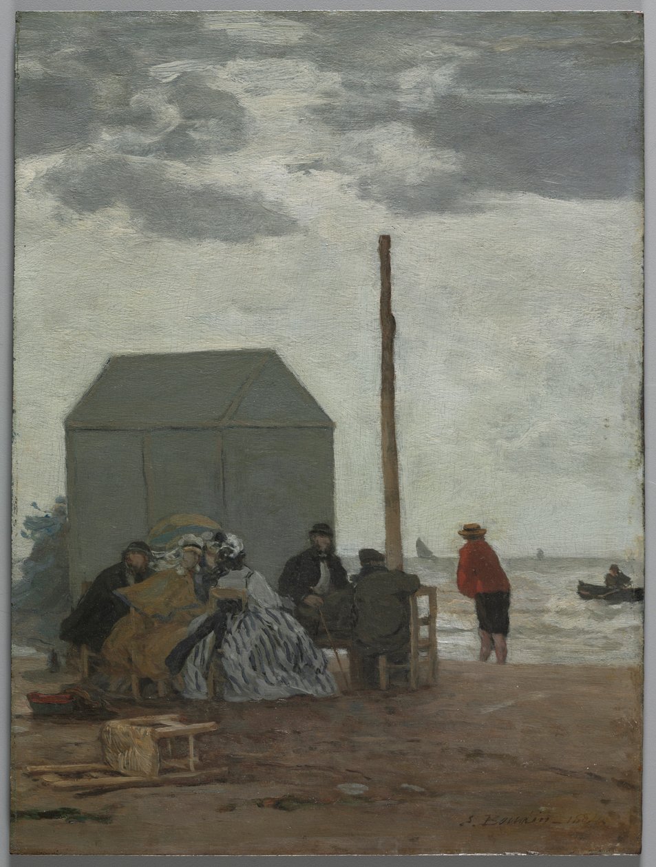 A praia de Deauville, 1864. de Eugene Louis Boudin