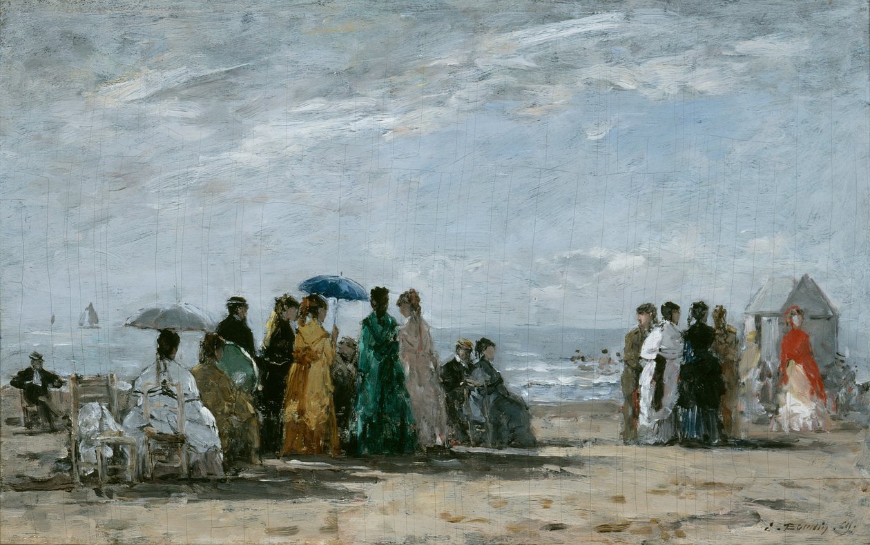 A praia de Trouville de Eugene Louis Boudin