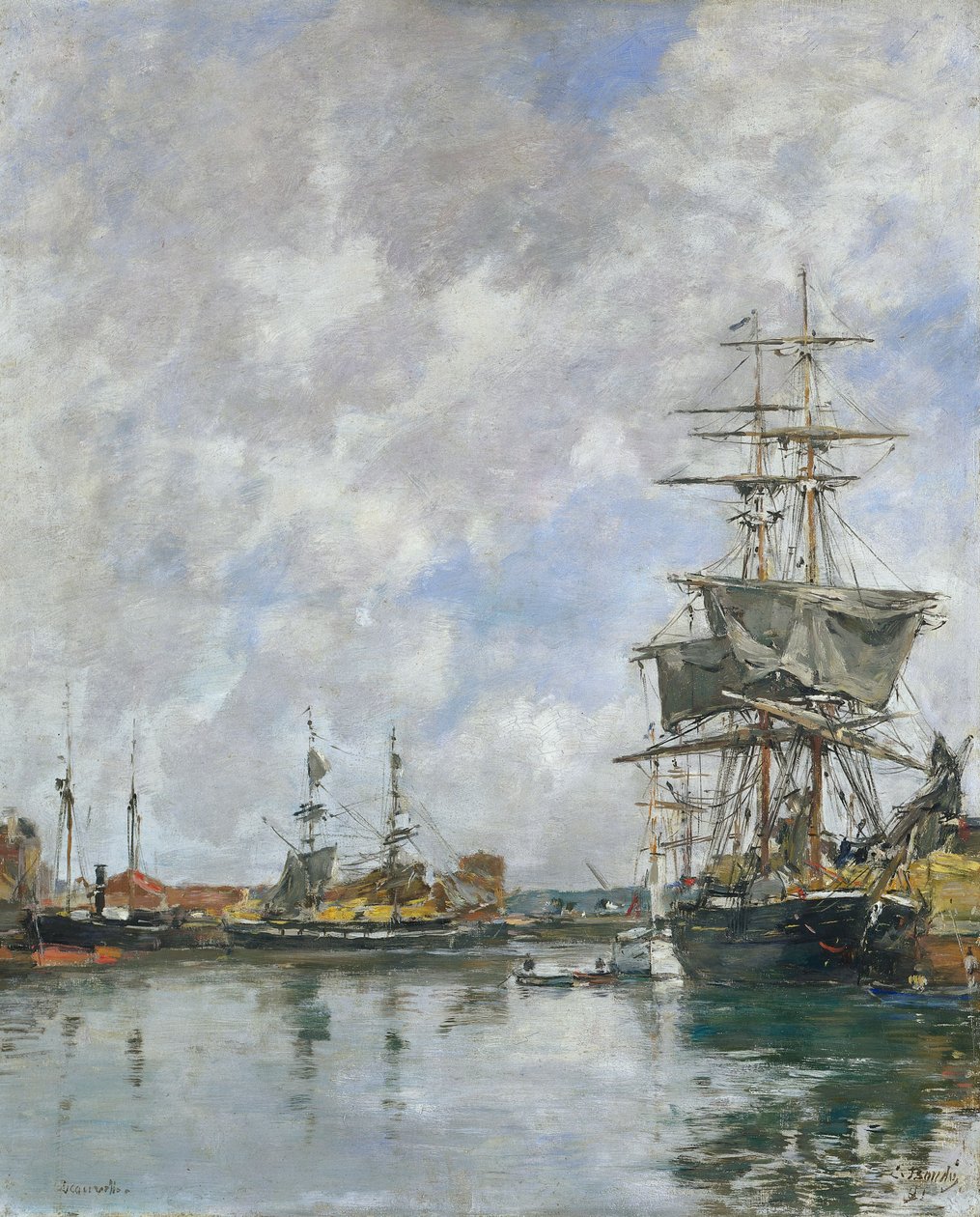 A doca de Deauville, 1891 de Eugene Louis Boudin
