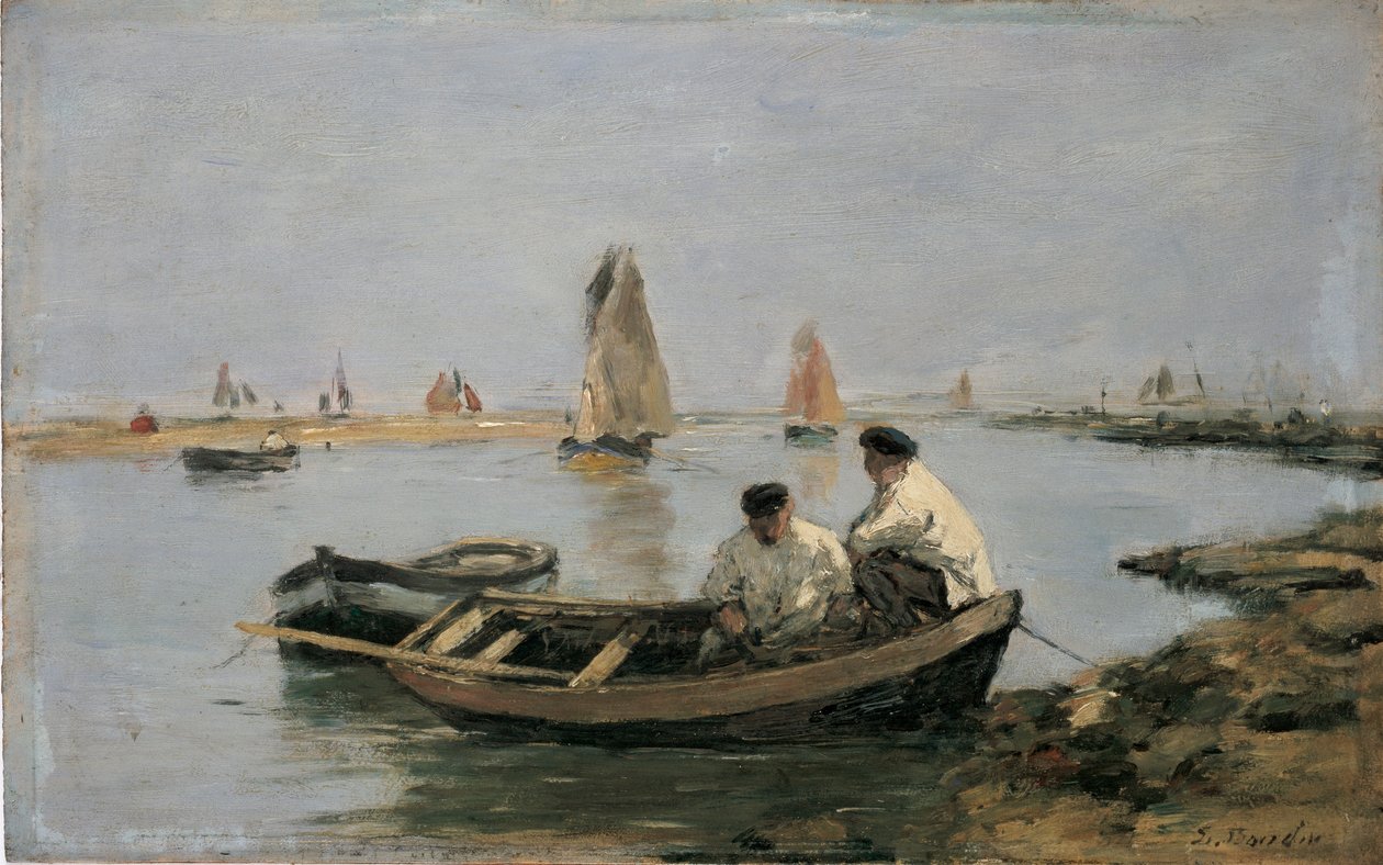 O Estuário, meados do século XIX de Eugene Louis Boudin