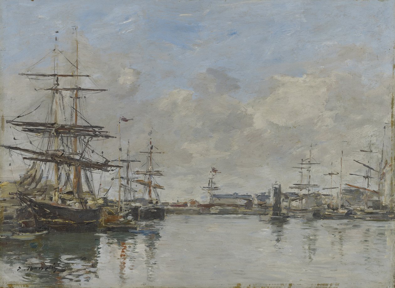 O porto de Le Havre, c.1885-90 de Eugene Louis Boudin