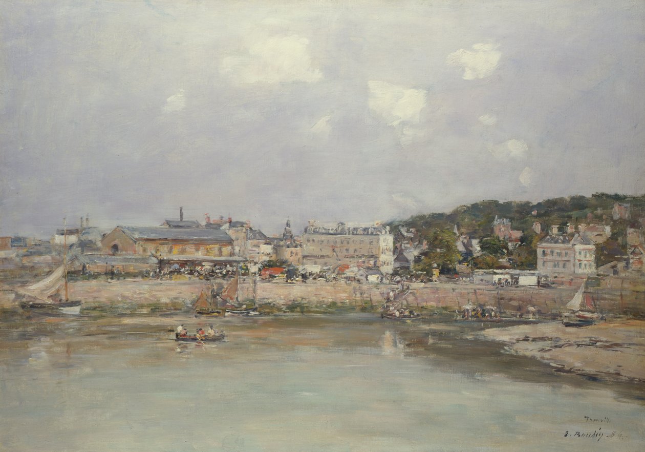 O porto em Trouville, 1884 de Eugene Louis Boudin