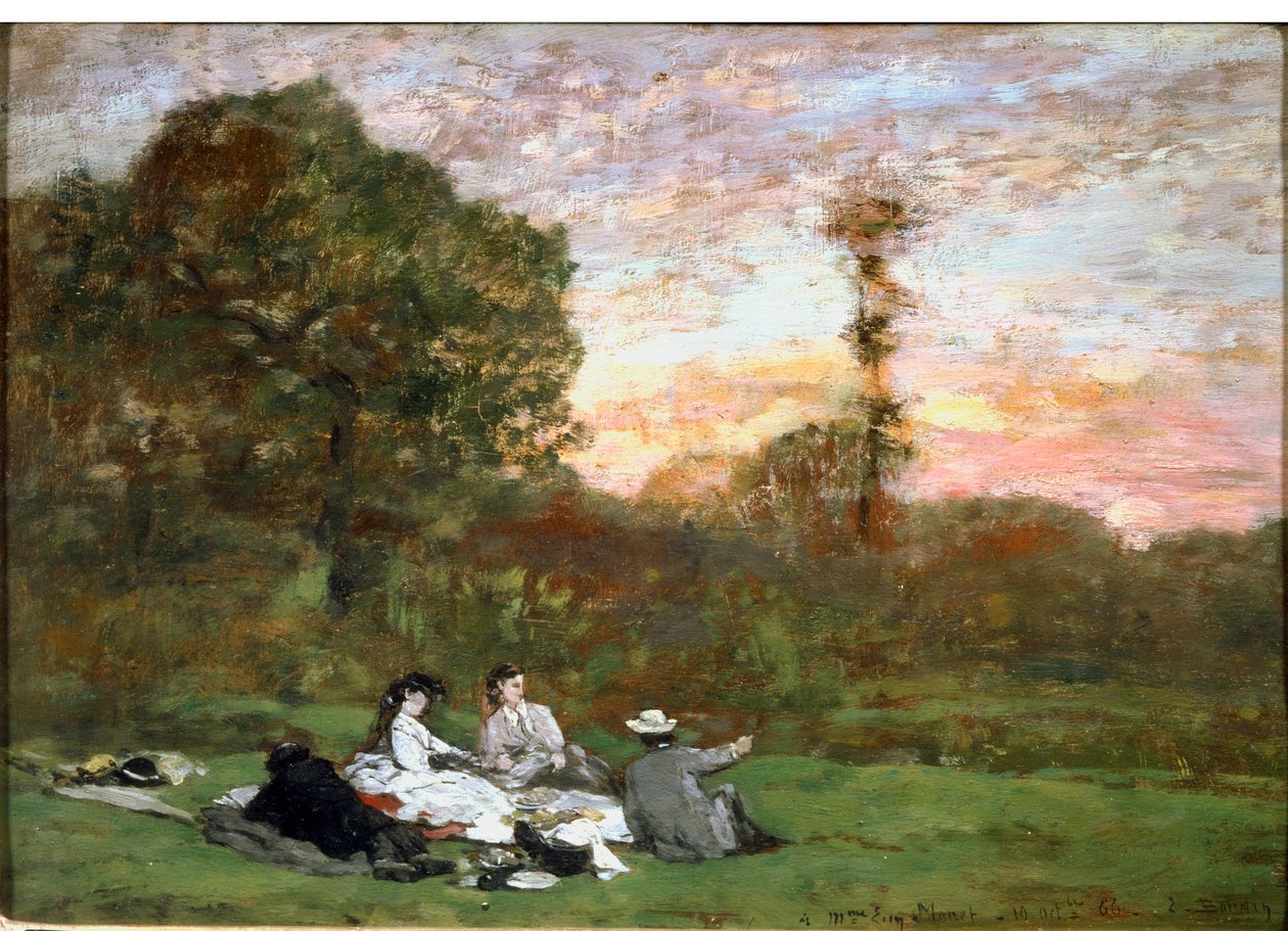 O Almoço na relva de Eugene Louis Boudin