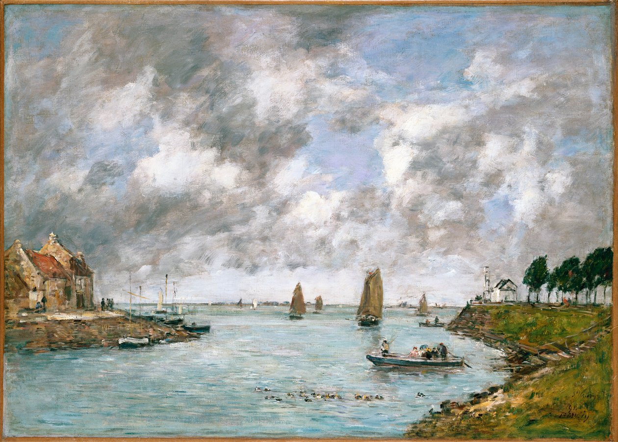 A foz do rio Somme, St. Valery-sur-Somme, 1891 de Eugene Louis Boudin
