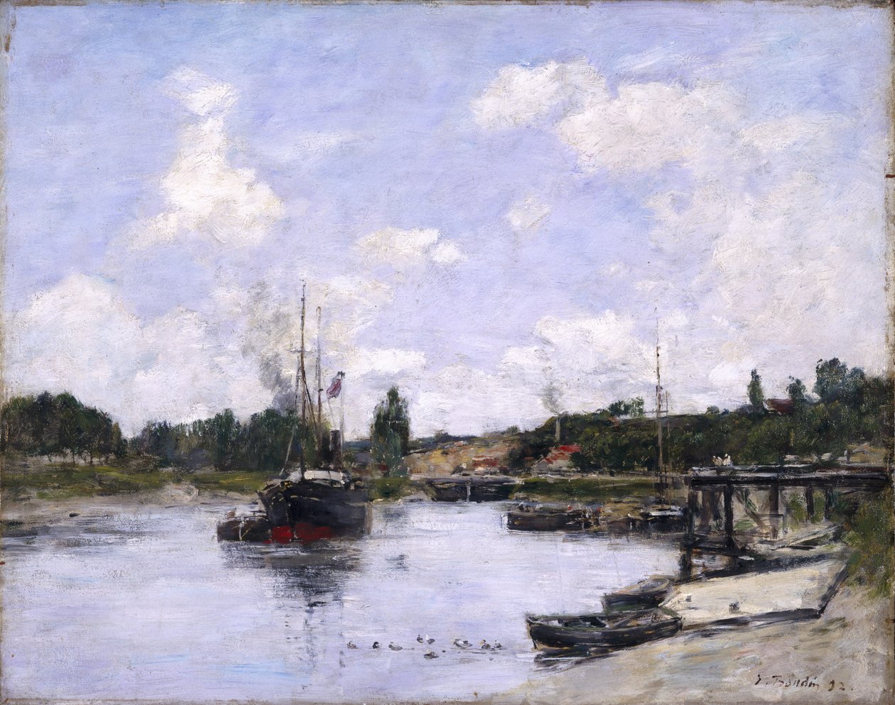 O porto, Saint-Valery-sur-Somme, 1892 de Eugene Louis Boudin