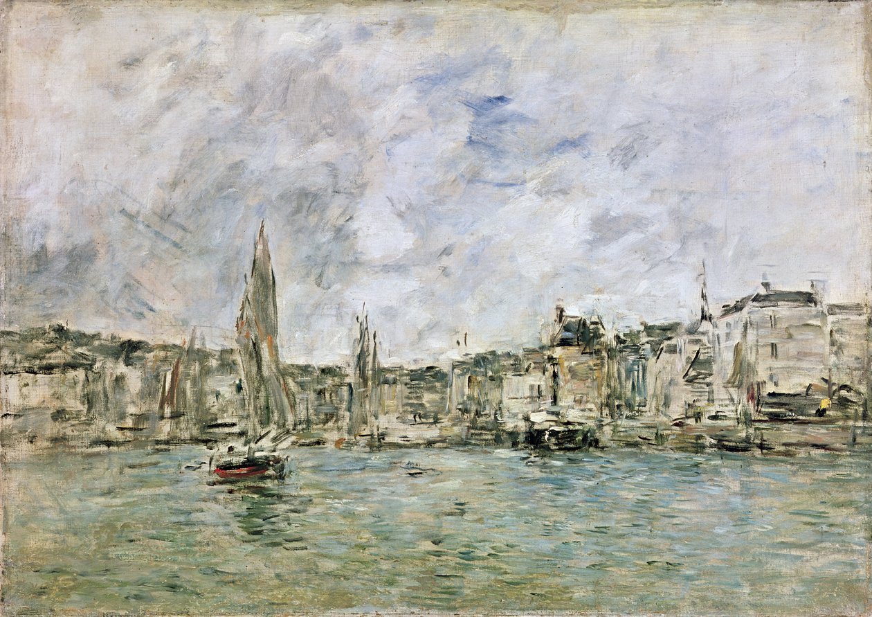 O porto em Honfleur, 1896 de Eugene Louis Boudin