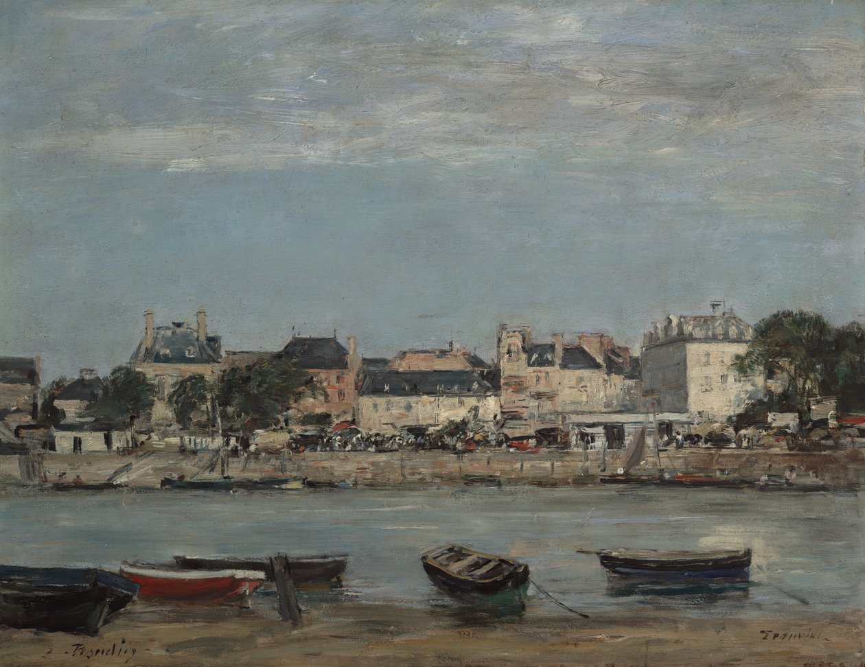 O porto de Trouville, c.1888-95 de Eugene Louis Boudin