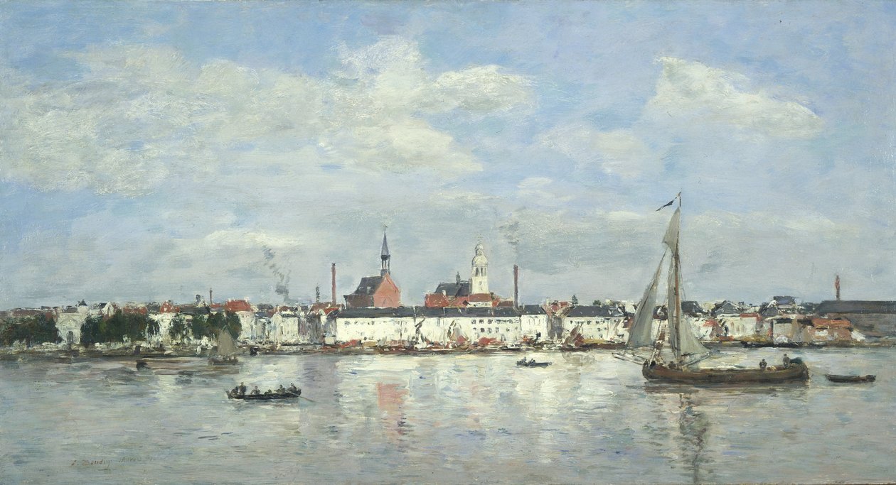 O cais da Antuérpia de Eugene Louis Boudin