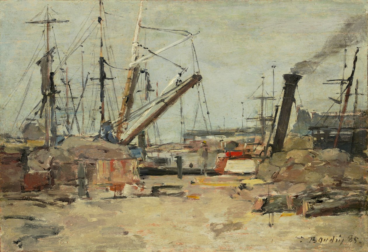 Os arrastões, 1885. de Eugene Louis Boudin
