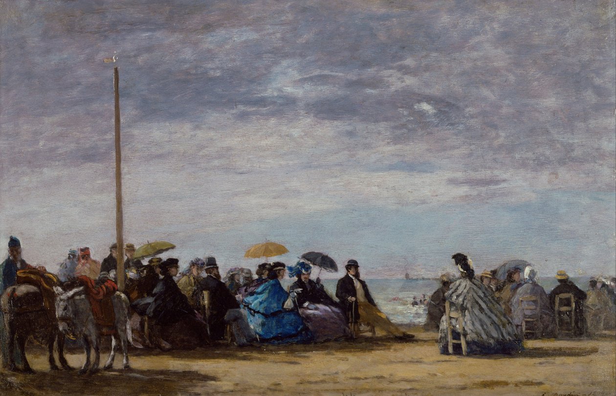A praia, 1864 de Eugene Louis Boudin