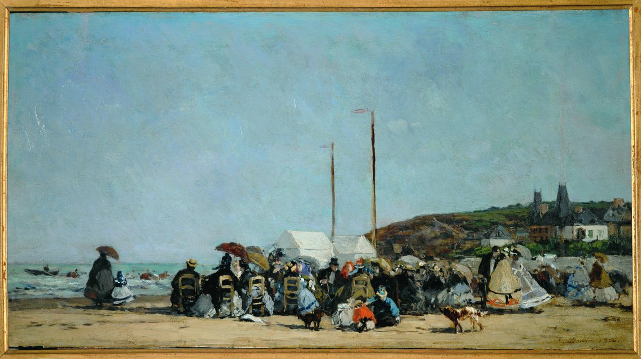 A praia de Trouville de Eugene Louis Boudin