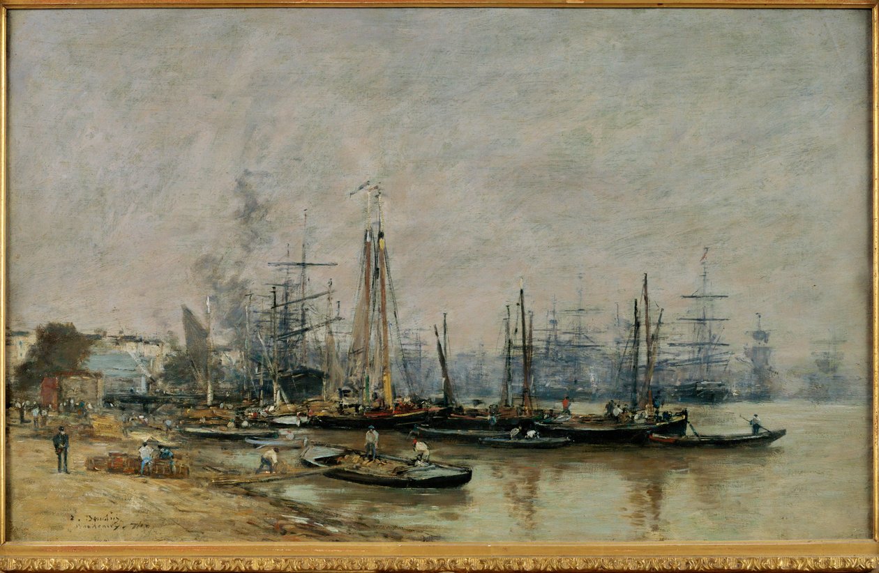 O porto de Bordéus de Eugene Louis Boudin