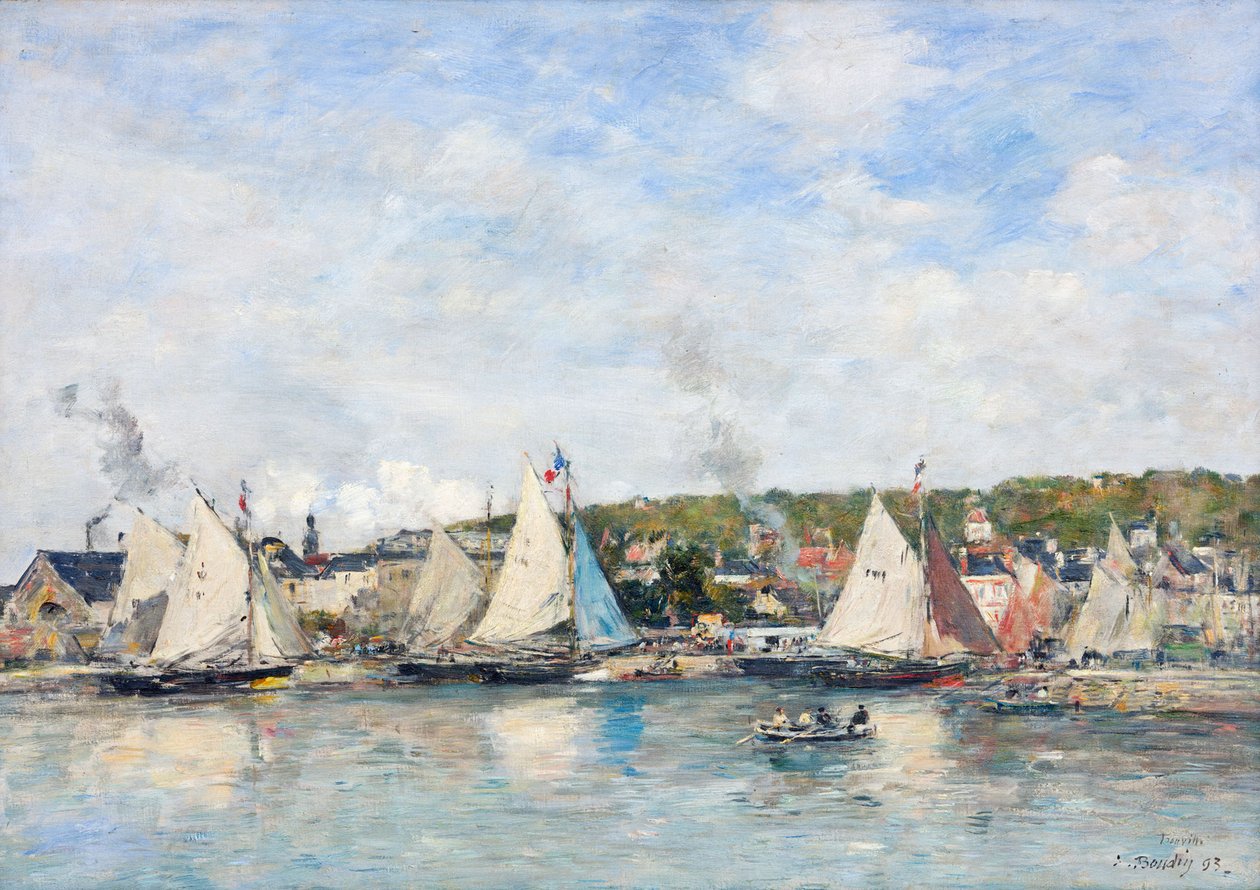 O porto de Trouville, 1893. de Eugene Louis Boudin