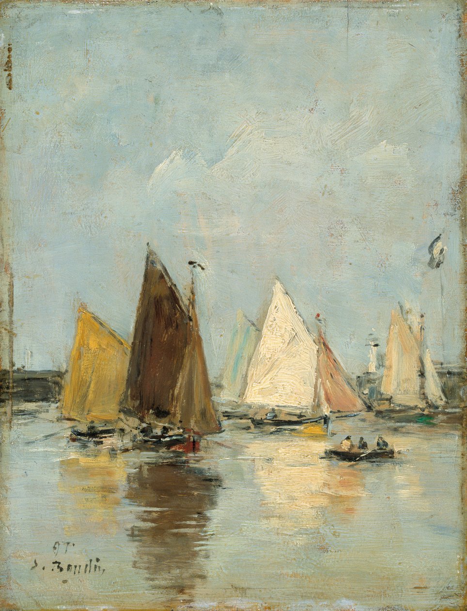 "O regresso dos barcos", 1897 de Eugene Louis Boudin