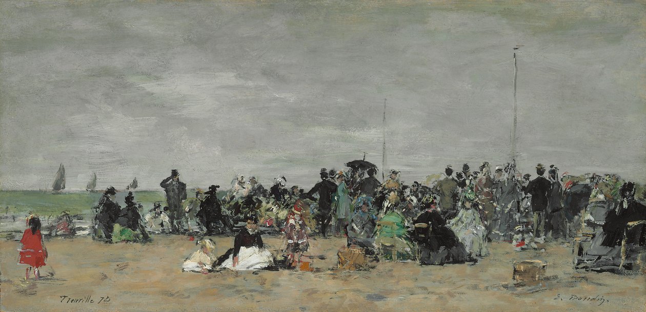 Praia de Trouville, 1874 de Eugene Louis Boudin