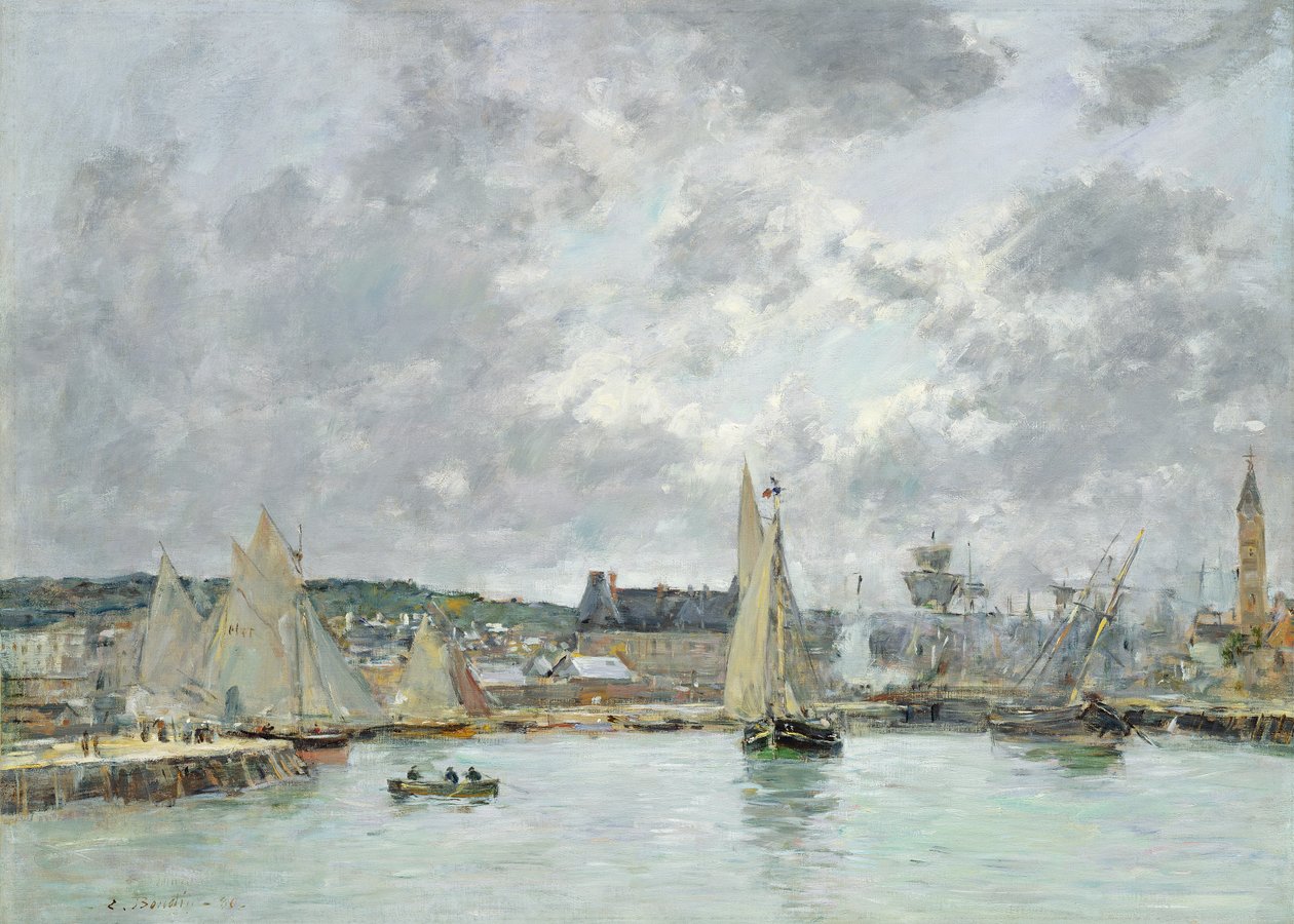 Porto de Trouville, 1880 de Eugene Louis Boudin