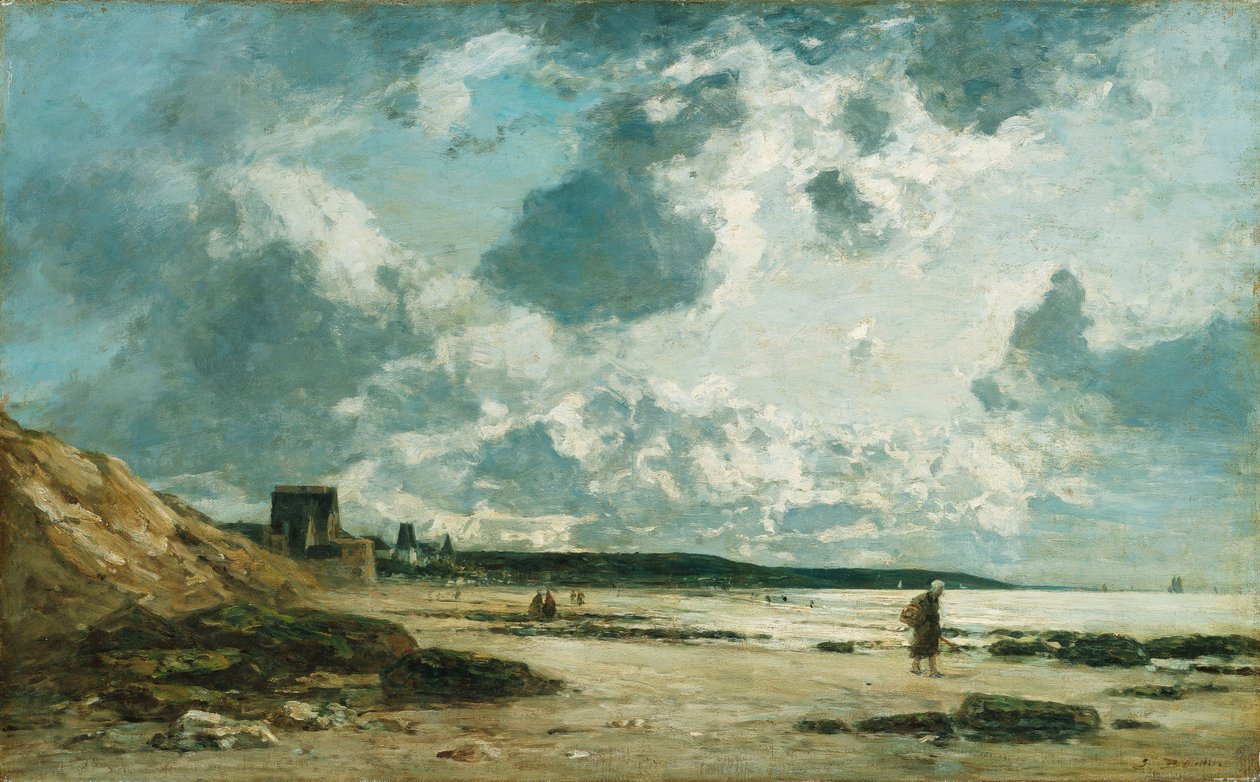 Trouville, as rochas negras, c.1860-1865 de Eugene Louis Boudin