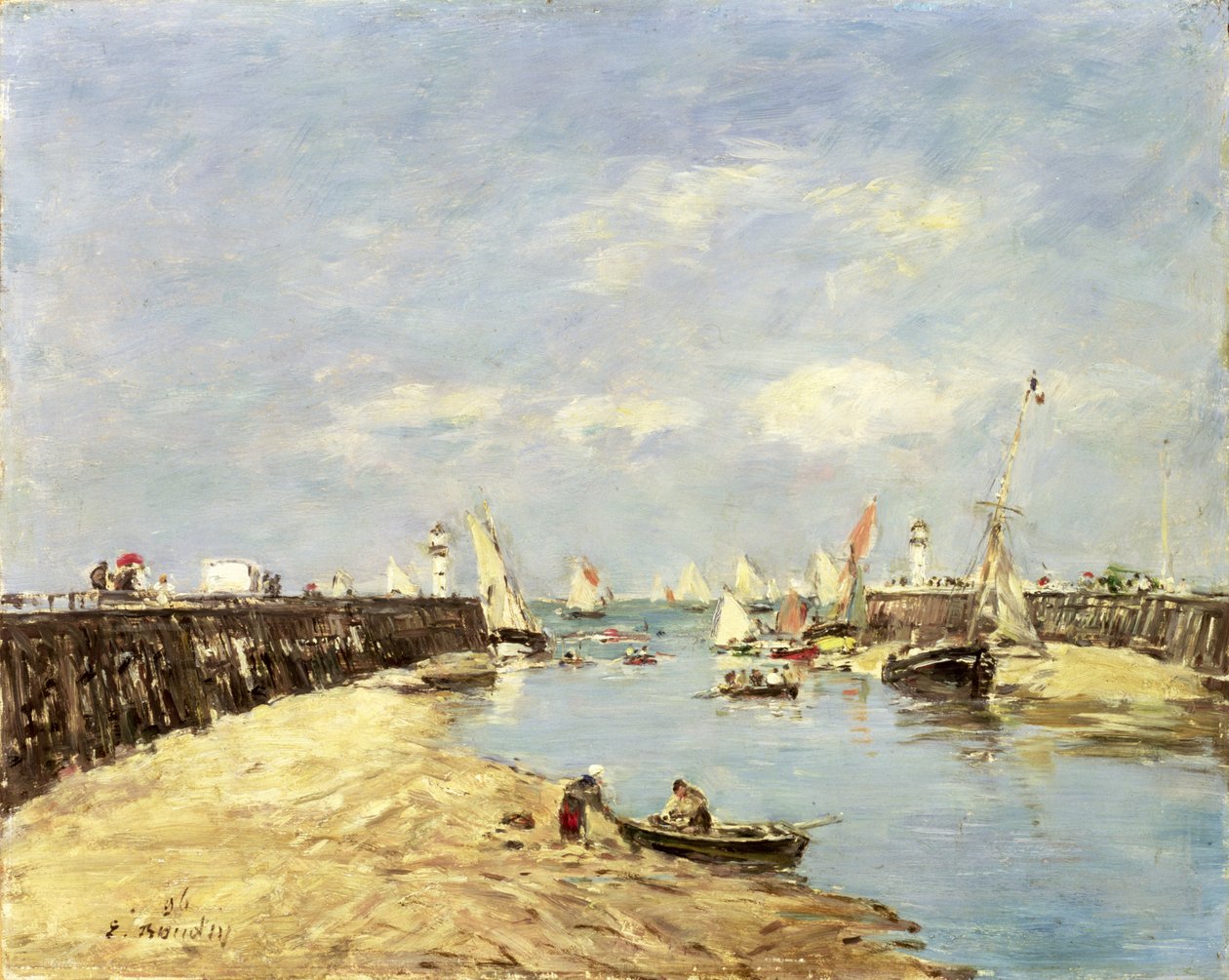 Trouville, o molhe e a bacia, 1896 de Eugene Louis Boudin