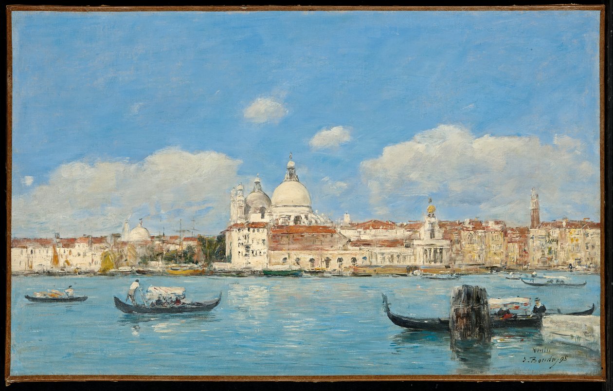 Veneza, a Salute, a Alfândega e o início do Grande Canal de Eugene Louis Boudin